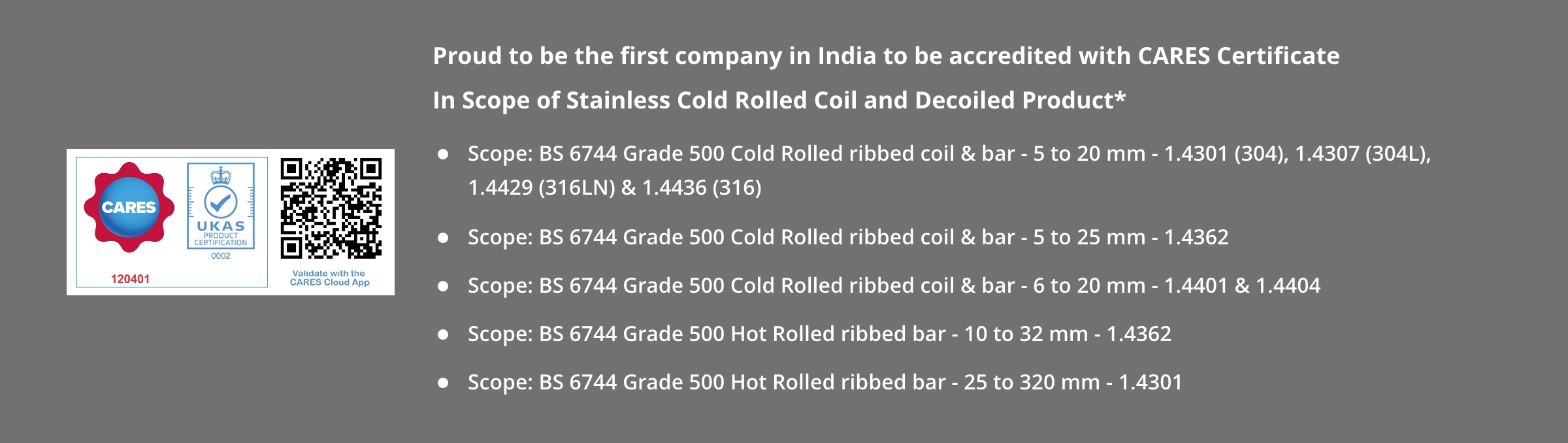 Stainless Steel Reinforcement Bars